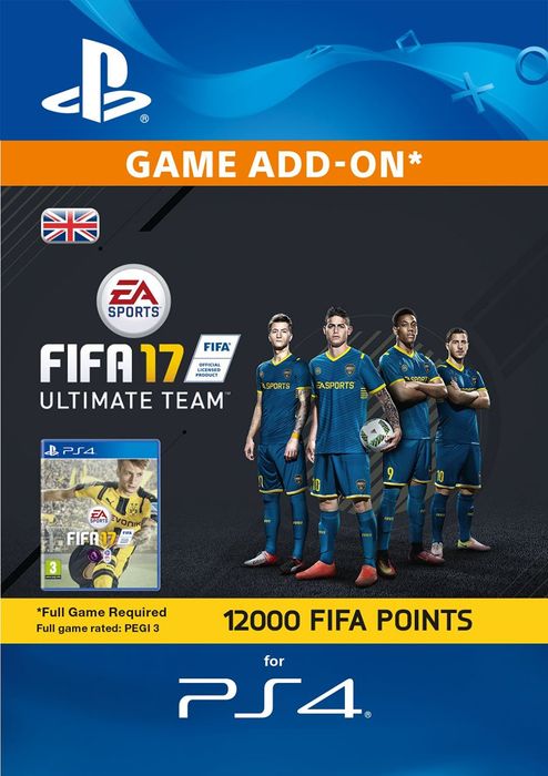 12000 FIFA 17 Points PS4 PSN Code - UK account