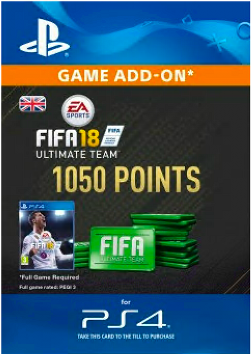 1050 FIFA 18 Points PS4 PSN Code - UK account