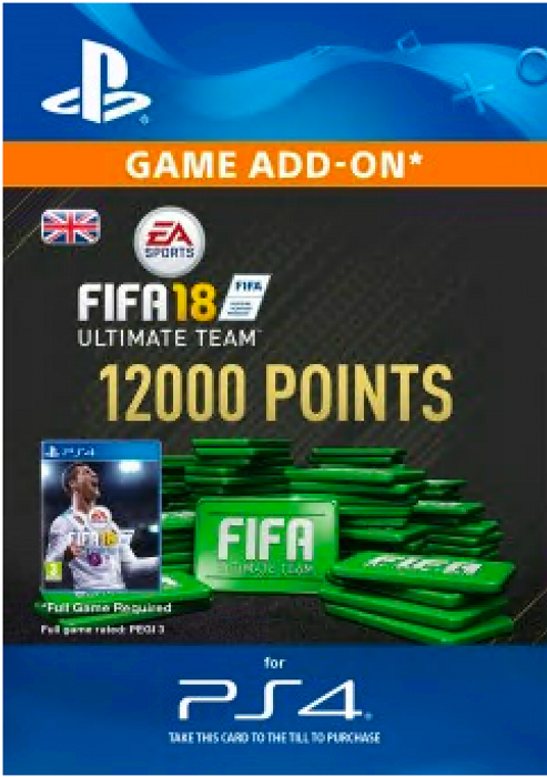 12000 FIFA 18 Points PS4 PSN Code - UK account