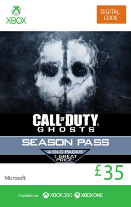 Xbox Live 35 GBP Gift Card: Call of Duty Ghosts Season Pass (Xbox 360/One)