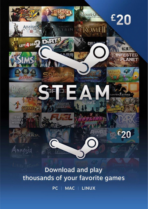 Steam Wallet Top-up 20 GBP