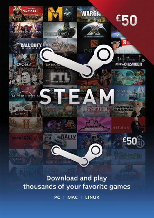 Steam Wallet Top-up 50 GBP